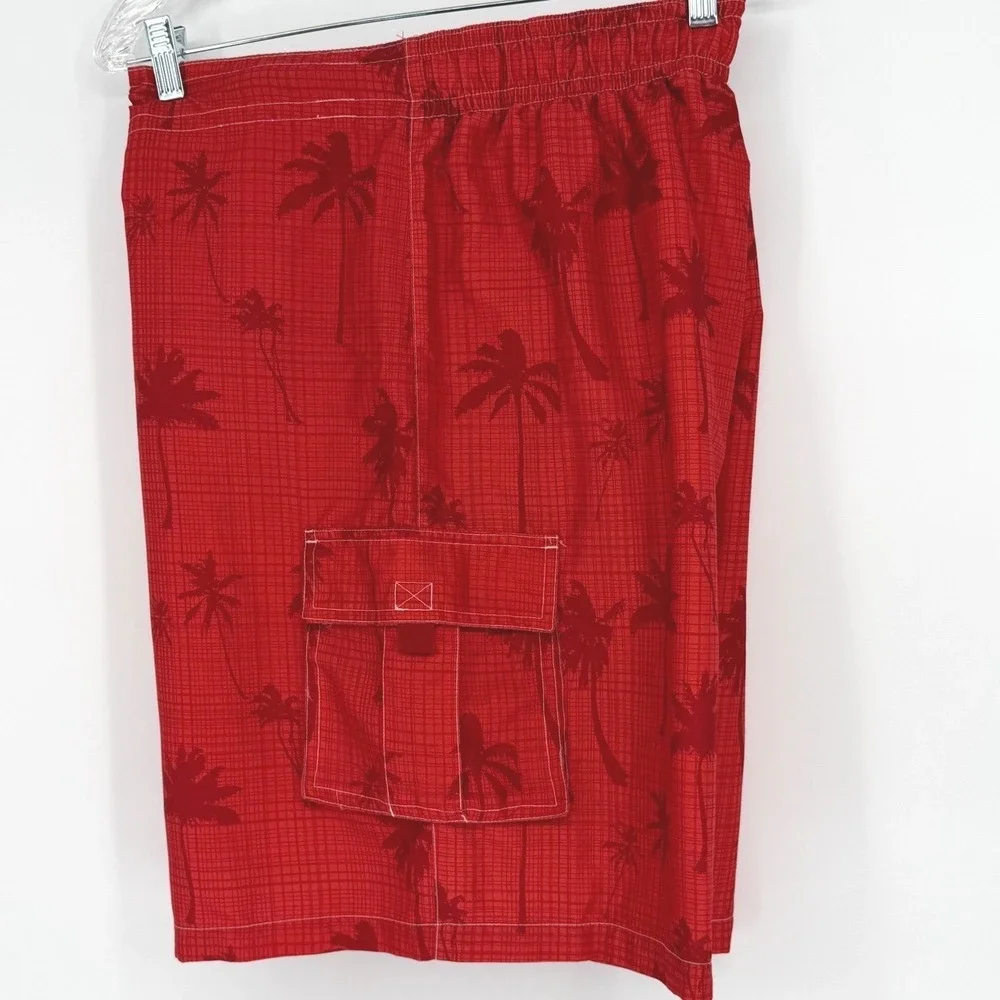Junction West Orange Palm Tree‎ Cargo Board Shorts XL Beach Resortwear 101-10